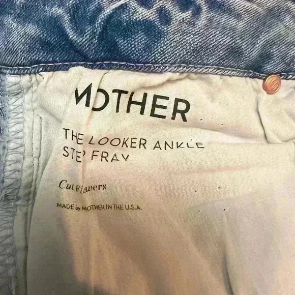 Mother The Looker Ankle Ankle Step Fray Cut Flowers 25 - Picture 9 of 12